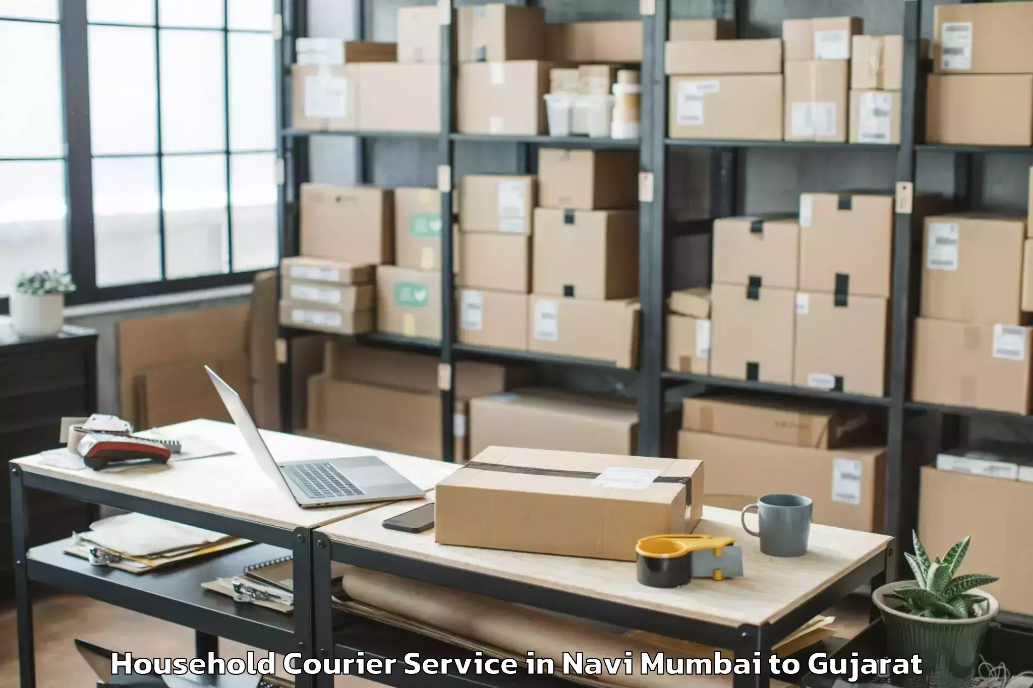 Book Navi Mumbai to Hazira Household Courier